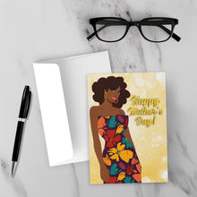 Load image into Gallery viewer, Colorful Floral Dress - African American Mom - Happy Mother's Day Greeting Cards