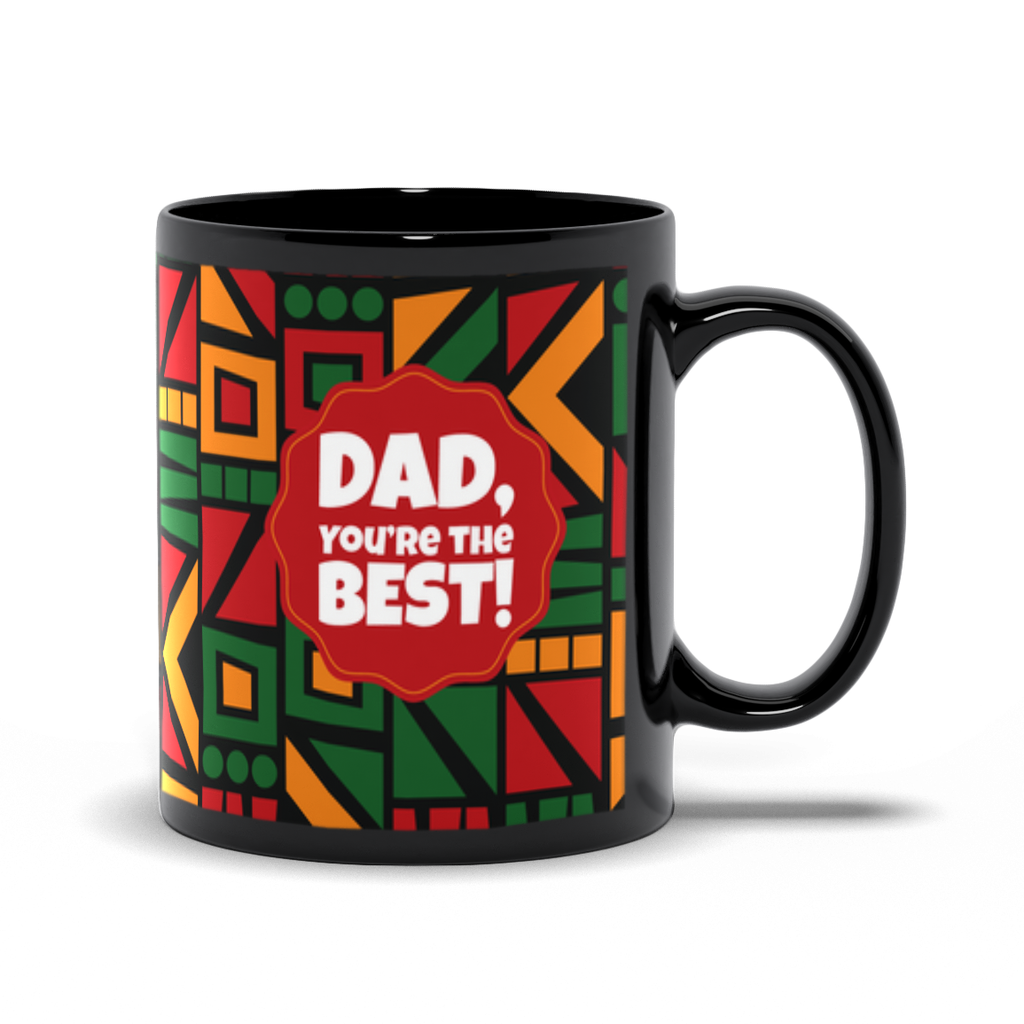 Colors of Africa - Best Dad - Coffee Mugs Handle on the Right