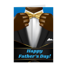 Load image into Gallery viewer, Colors of Africa Bow Tie - African American Dad - Happy Father's Day Card - Man in Suit