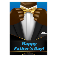 Load image into Gallery viewer, Colors of Africa Bow Tie - African American Dad - Happy Father's Day Card - Man in Suit