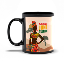 Load image into Gallery viewer, Colors of Africa Celebrate Juneteenth Coffee Mug Handle on the Left