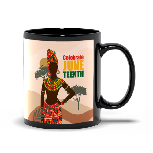 Colors of Africa Celebrate Juneteenth Coffee Mug Handle on the Right