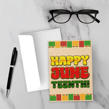 Load image into Gallery viewer, Colors of Africa Celebration - Happy Juneteenth Greeting Card - Words