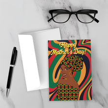 Load image into Gallery viewer, Colors of Africa Glowing Mom - Happy Mother's Day - Smiling Black Woman - Fashionista