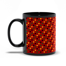 Load image into Gallery viewer, Colors of Africa Hearts Coffee Mug (Main Color Red) left