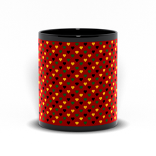 Load image into Gallery viewer, Colors of Africa Hearts Coffee Mug (Main Color Red) front