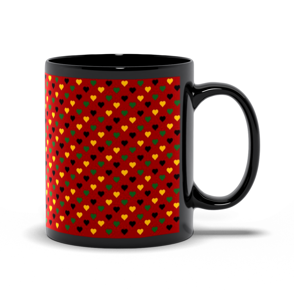 Colors of Africa Hearts Coffee Mug (Main Color Red) right
