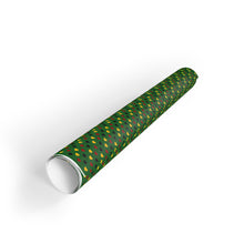 Load image into Gallery viewer, Colors of Africa Hearts Gift Wrapping Paper Roll (Main Color Green) Roll of gift wrap