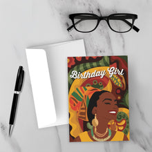 Load image into Gallery viewer, Colors of Africa Pure Joy Smiling - African American Woman - Birthday Card Shop front 