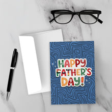 Load image into Gallery viewer, Colors of Africa Words - Happy Father's Day Greeting Card - Blue