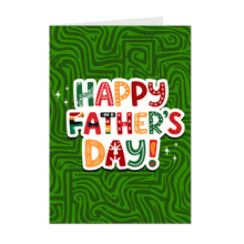 Load image into Gallery viewer, Colors of Africa Words - Happy Father's Day Greeting Card - Green