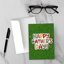 Load image into Gallery viewer, Colors of Africa Words - Happy Father's Day Greeting Card - Green