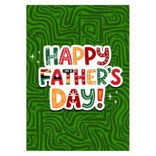Load image into Gallery viewer, Colors of Africa Words - Happy Father's Day Greeting Card - Green