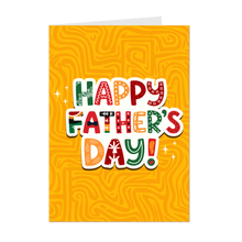 Load image into Gallery viewer, Colors of Africa Words - Happy Father's Day Greeting Card - Yellow