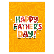 Load image into Gallery viewer, Colors of Africa Words - Happy Father's Day Greeting Card - Yellow