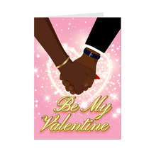 Load image into Gallery viewer, Connection - Heart African American Couple Holding Hands - Valentine's Day Cards