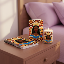 Load image into Gallery viewer, Queen's Essentials: Queen Mom Scented Candle + Notebook + Greeting Card Mother's Day Gift Set