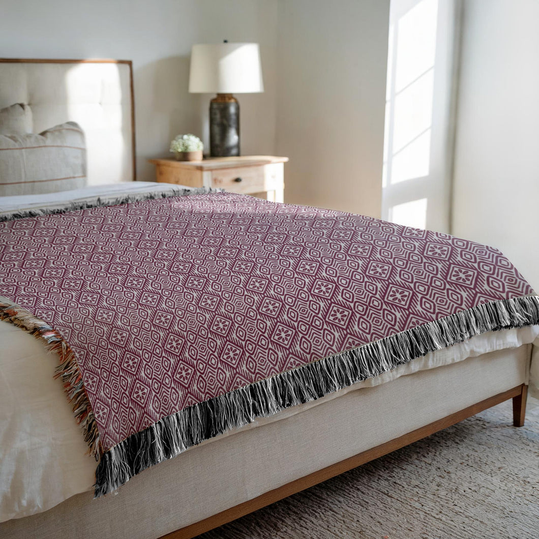 Creative Flow - Cozy Decorative Woven Blankets - 3 Sizes - Home Décor & Gift Giving on Sample Bed