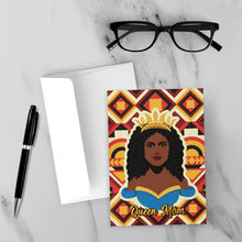 Load image into Gallery viewer, Curly Hair Queen Mom - African American Woman - Mother&#39;s Day Cards Front with Sample Background