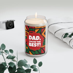 Dad You're the Best! Scented Candle - 13.75oz | Perfect Gift for Father's Day with Sample Background