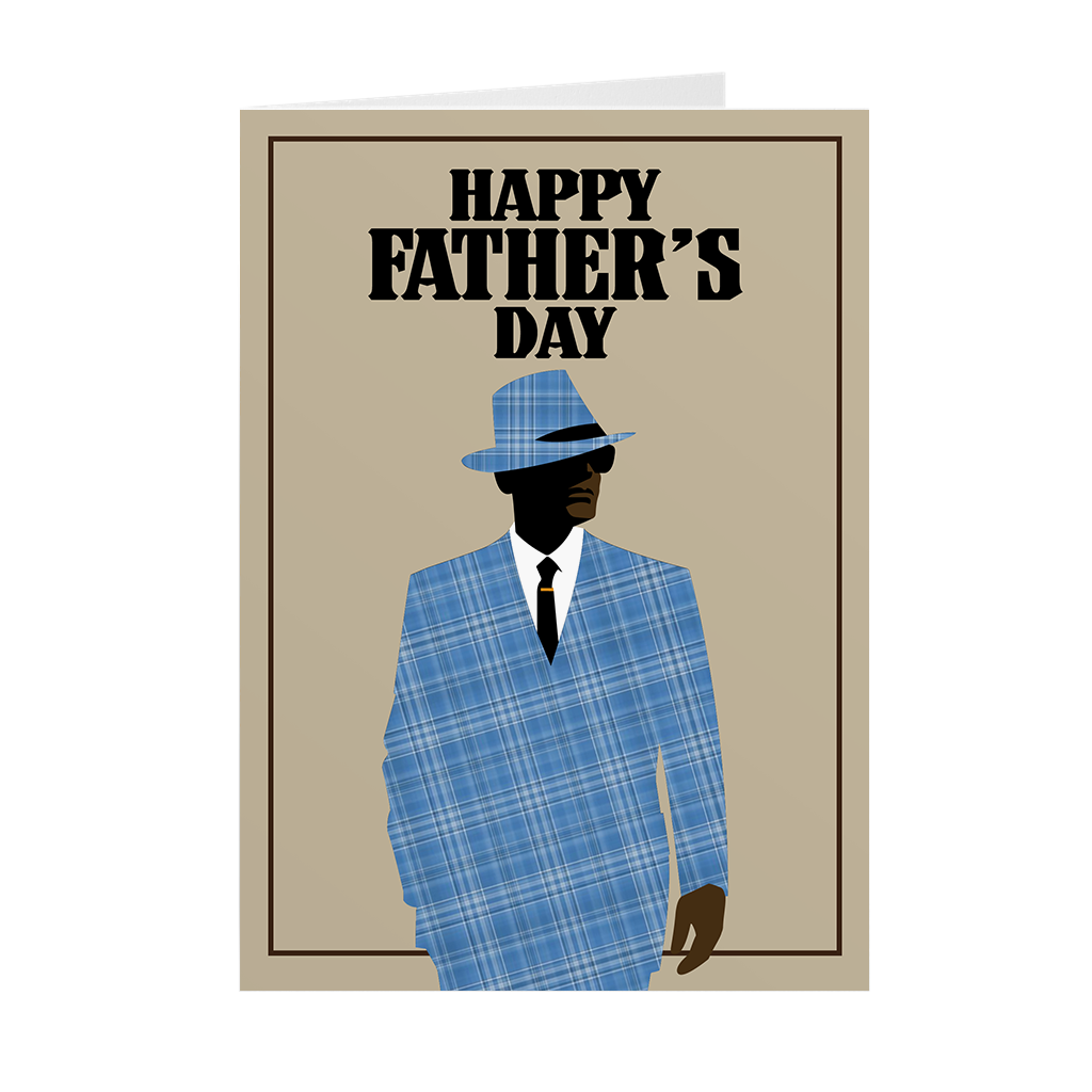 Dapper Dad Style - African American Man - Father's Day Card (Plaid)