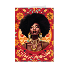 Load image into Gallery viewer, Dripped in Jewelry Birthday Girl - African American Woman - Black Card Shop