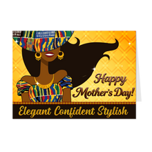 Load image into Gallery viewer, Elegant Confident Stylish - African American Mom - Happy Mother's Day Greeting Card - Black Mom