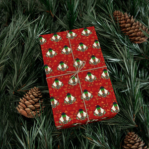 Elevated 2 - African American Woman - Green Gift Wrapping Paper Roll - Wrapped Gift Sample Photo