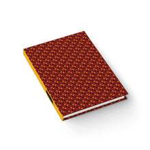 Load image into Gallery viewer, Elevated Colors of Africa Heart Ruled Hardcover Journal – Red on a white background