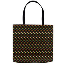 Load image into Gallery viewer, Elevated Colors of Africa Heart Tote Bags (Black)