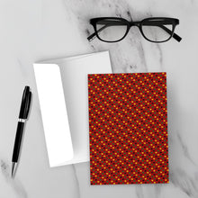 Load image into Gallery viewer, Elevated Colors of Africa Hearts - Black Stationery Greeting Cards (Red) on a white surface