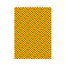 Load image into Gallery viewer, Elevated Colors of Africa Hearts - Black Stationery Greeting Cards (Yellow) front