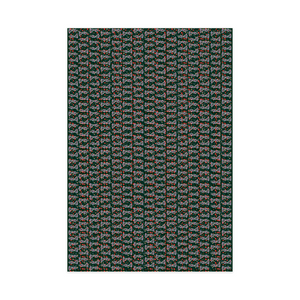Fancy Gown & Turban - African American Woman - Green Gift Wrapping Paper Roll - Front view