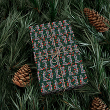 Load image into Gallery viewer, Fancy Gown &amp; Turban - African American Woman - Green Gift Wrapping Paper Roll - Wrapped Gift Sample Photo