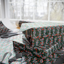 Load image into Gallery viewer, Fancy Gown &amp; Turban - African American Woman - Green Gift Wrapping Paper Roll - Wrapped Gifts