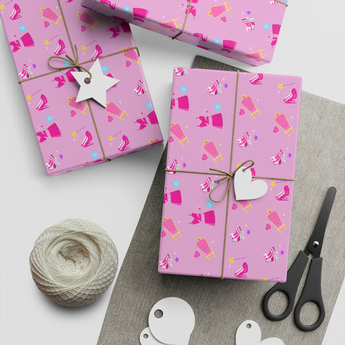 Fashionista Pink Gift Wrapping Paper Roll - Gift Samples