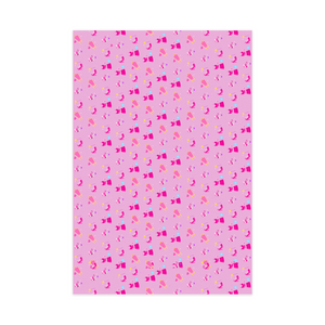 Fashionista Pink Gift Wrapping Paper Roll - Vertical Front View