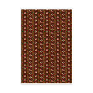 Feeling the Love - African American Woman - Floral Ethnic Gift Wrapping Paper - Front View