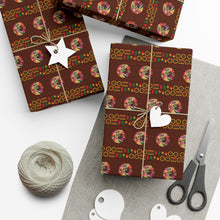 Load image into Gallery viewer, Feeling the Love - African American Woman - Floral Ethnic Gift Wrapping Paper - Wrapped Gifts Sample Photo