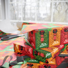 Load image into Gallery viewer, Festive African American Doll - Christmas Gift Wrap Paper (Afro Hairstyle)