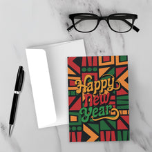 Load image into Gallery viewer, Festive Colors of Africa - Happy New Year - Black Card Shop on a white surface
