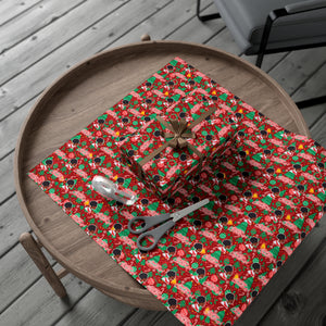 Festive Holiday - African American Woman - Merry Christmas Gift Wrapping Paper Roll - Paper + Wrapped Gift