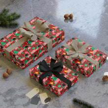 Load image into Gallery viewer, Festive Holiday - African American Woman - Merry Christmas Gift Wrapping Paper Roll - Wrapped Gifts 2