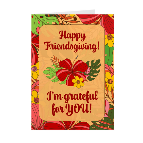 I'm Grateful for You - Black Stationery Happy Friendsgiving Cards!