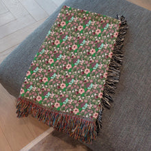 Load image into Gallery viewer, Floral Dreams Cozy Decorative Woven Blankets - 3 Sizes - Home Décor &amp; Gift Giving on Sample Couch