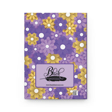 Load image into Gallery viewer, Floral Purple &amp; Gold Hardcover Journal — Dotted Daisy Notebook