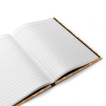 Load image into Gallery viewer, Floral Swirl Hardcover Journal — Yellow Vintage Flower Notebook