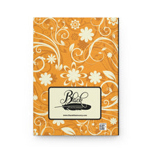 Load image into Gallery viewer, Floral Swirl Hardcover Journal — Yellow Vintage Flower Notebook