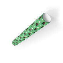 Load image into Gallery viewer, Flower Crown Beauty - African American Woman - Green Gift Wrapping Paper - Rolled View