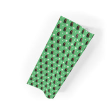 Load image into Gallery viewer, Flower Crown Beauty - African American Woman - Green Gift Wrapping Paper - Rolled View 2